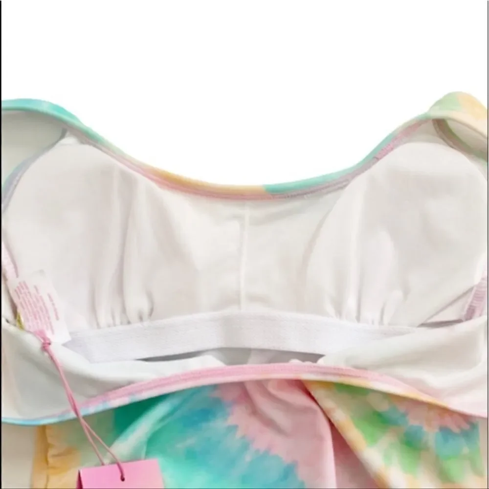 Stoney Clover Lane x Target Rainbow Tie Dye One Piece Swimsuit Size XS NWOT